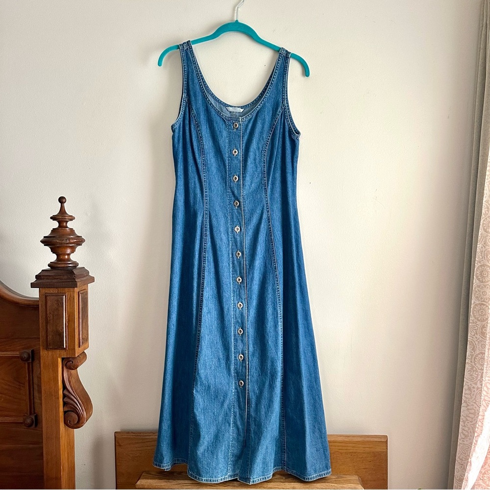 St. Michael Denim Button Down‎ Midi Dress